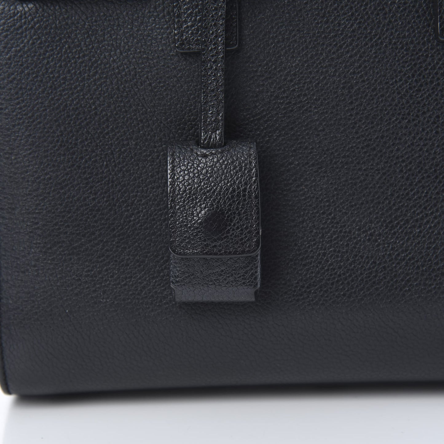 Grained Calfskin Nano Sac De Jour Black