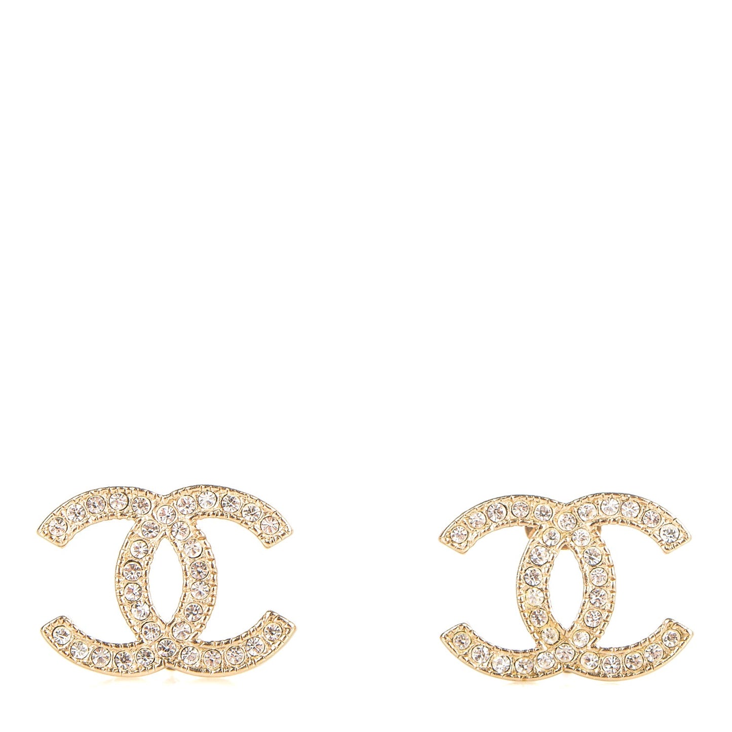 Crystal CC Earrings Gold