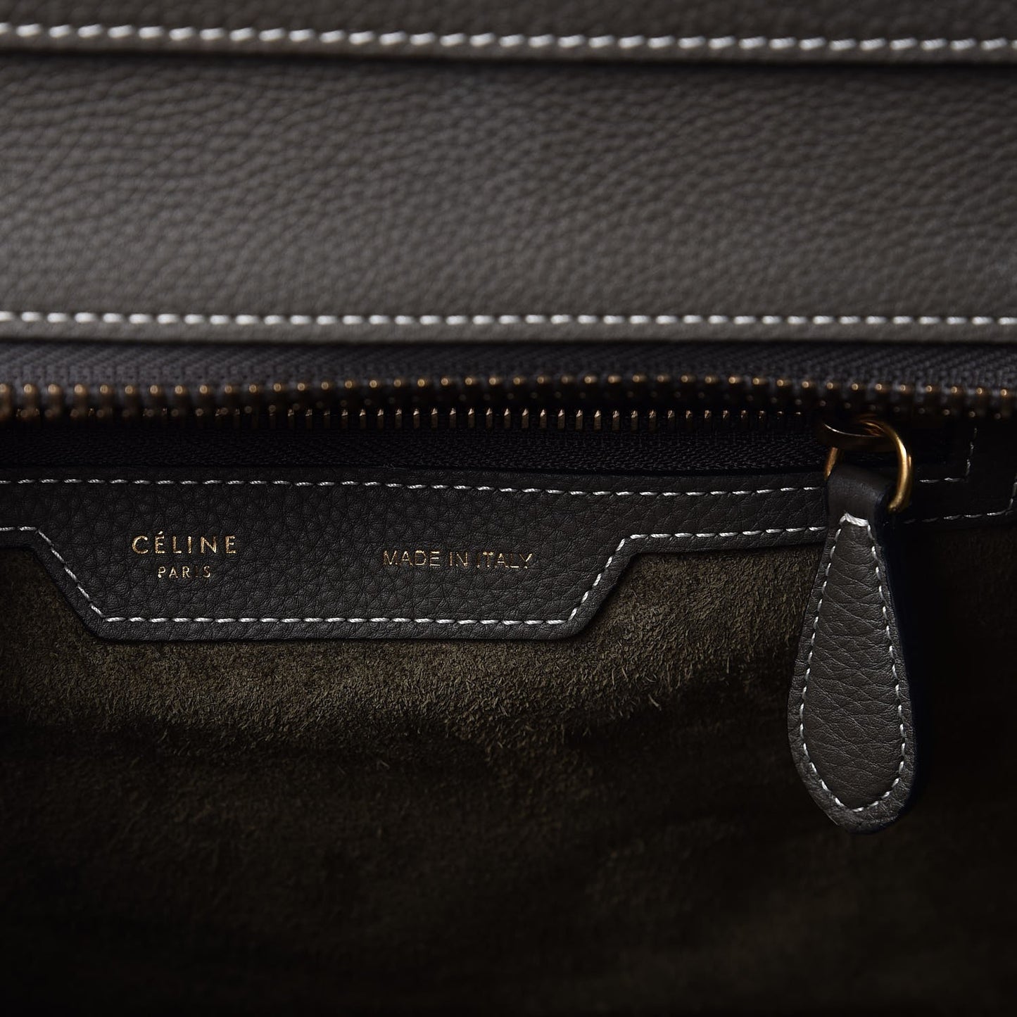 Drummed Calfskin Micro Luggage Souris