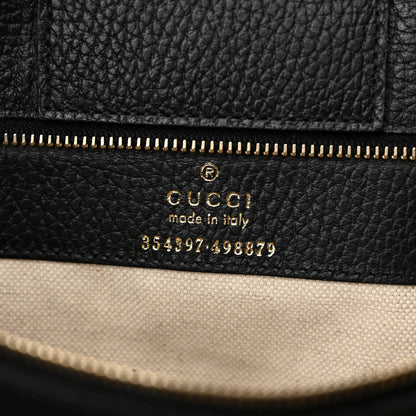 Gucci Pebbled Calfskin Medium Swing Tote Black 6 of 22