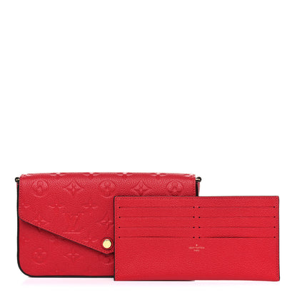 Louis Vuitton Empreinte Pochette Felicie Chain Wallet Scarlet 1 of 11