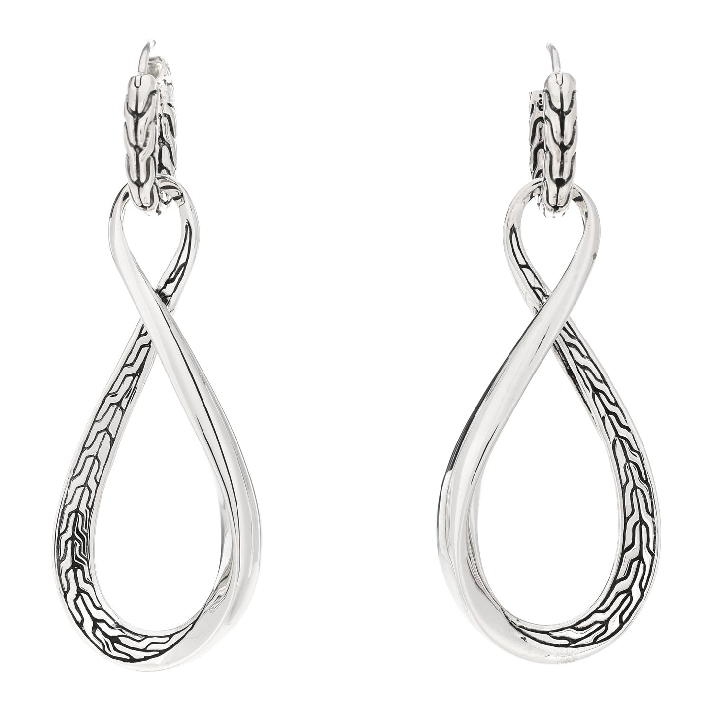 Sterling Silver Asli Classic Chain Infinity Drop Earrings