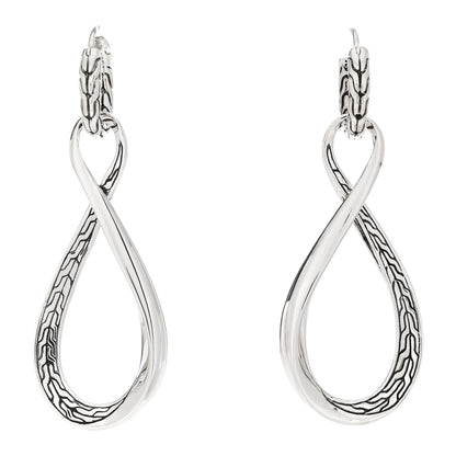John Hardy Sterling Silver Asli Classic Chain Infinity Drop Earrings 1 of 4