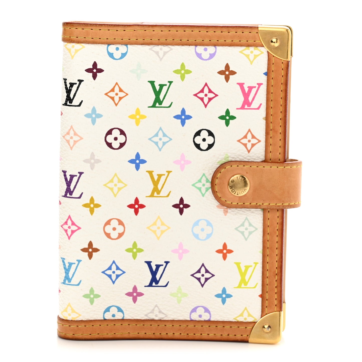 Monogram Multicolor Small Ring Agenda Cover White