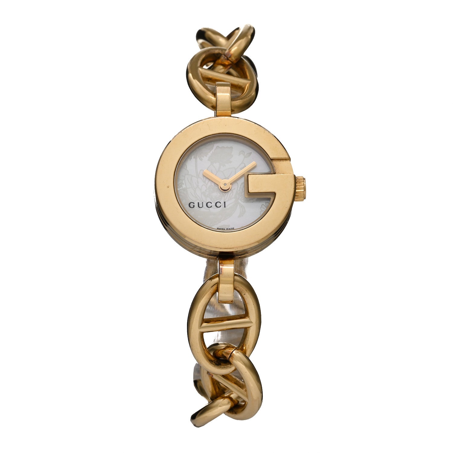 Gucci Stainless Steel 22mm G Charms Quartz Watch Gold 1 of 4