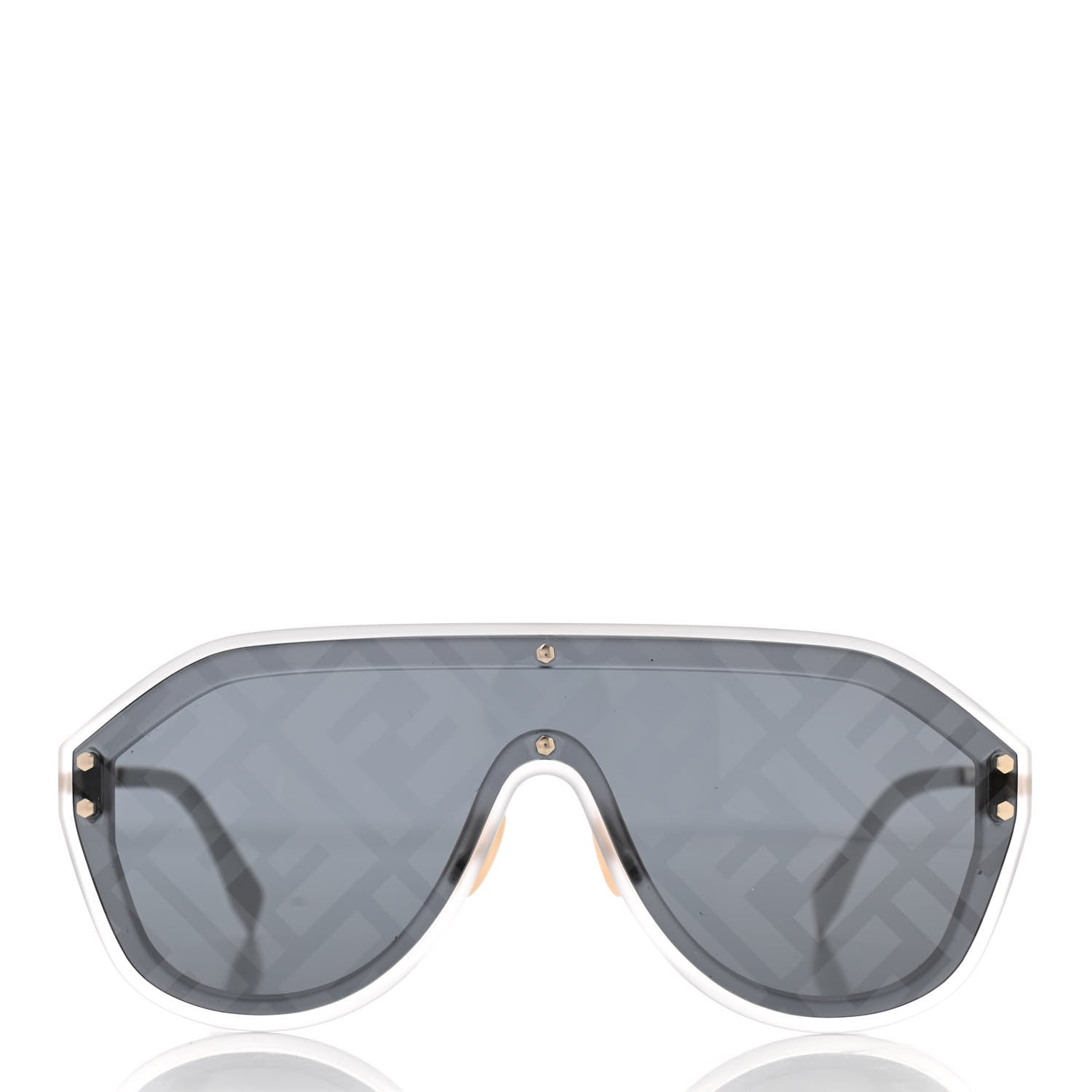 Fendi FF Fabulous Shield Sunglasses FF M0039/G/S Transparent White 2 of 7