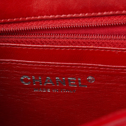Chanel Patent Quilted Jumbo Single Flap Red 6 of 11