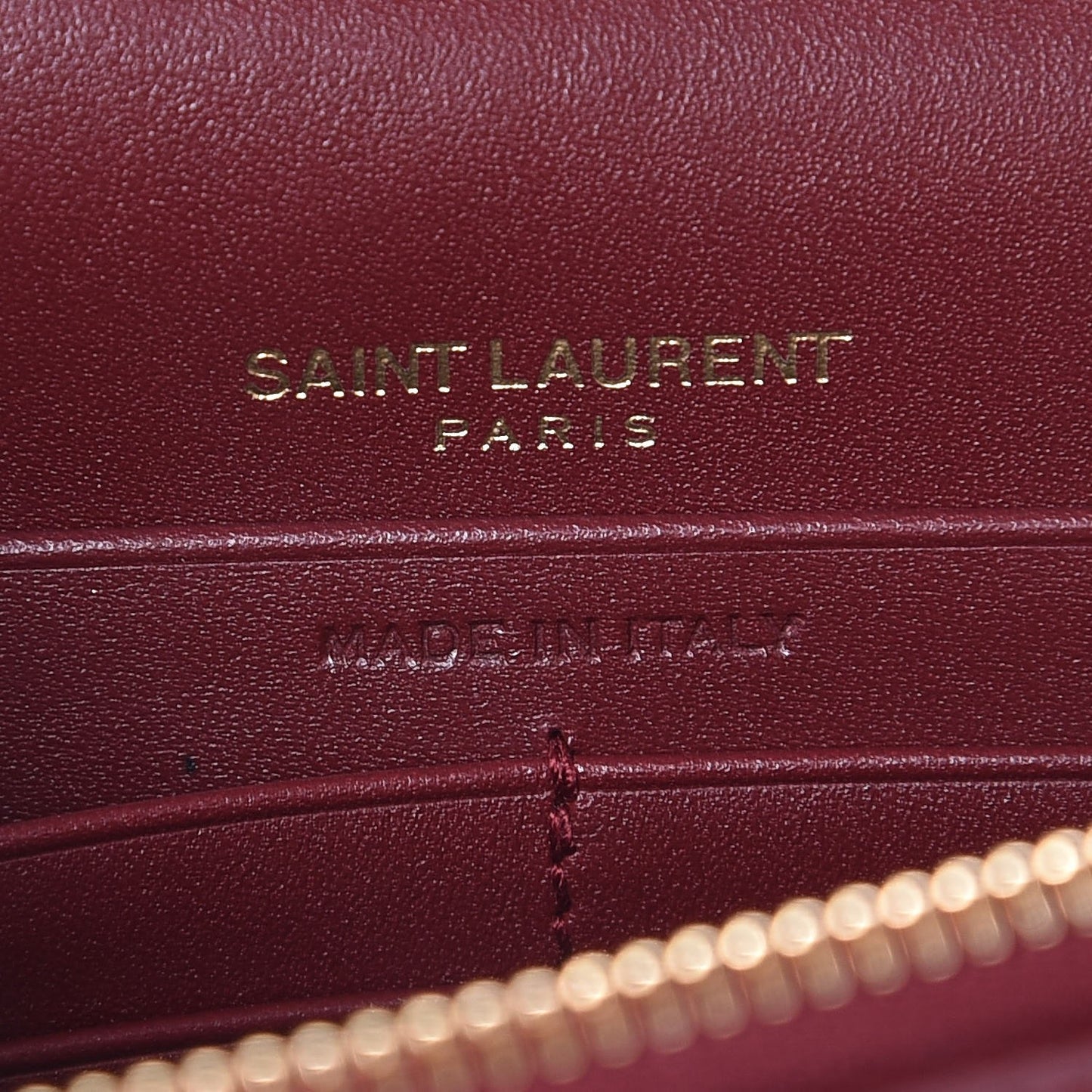 Smooth Calfskin Classic Monogram Kate Tassel Chain Wallet Palissandre