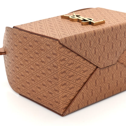 Saint Laurent Calfskin Monogram Take Away Box Dusty Vintage Brown Gold 9 of 11