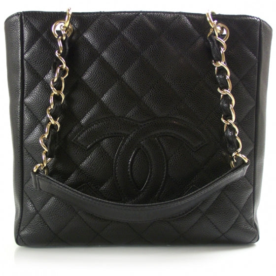 Chanel Caviar Petit Shopping Tote PST Black 1 of 15