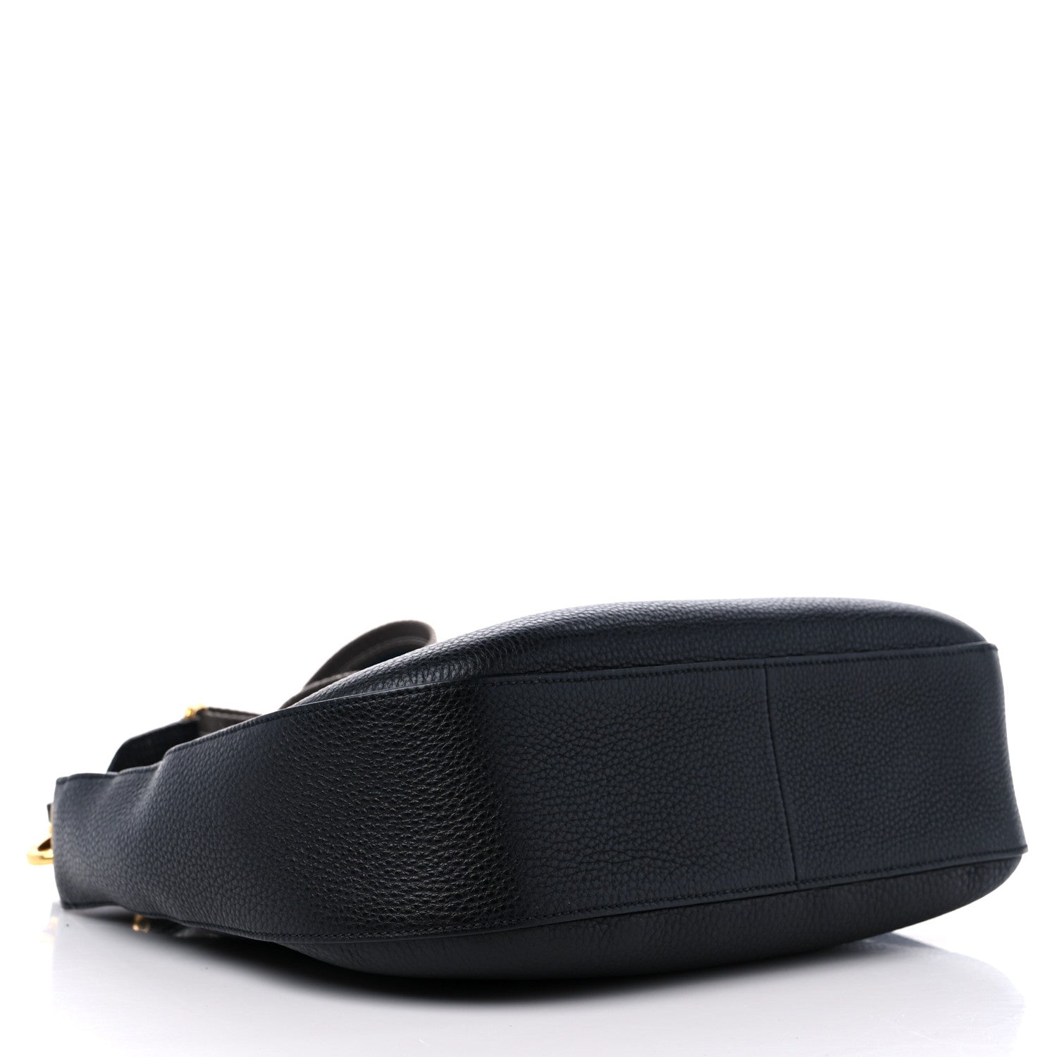Prada Vitello Daino Zippered Messenger Hobo Black 4 of 8
