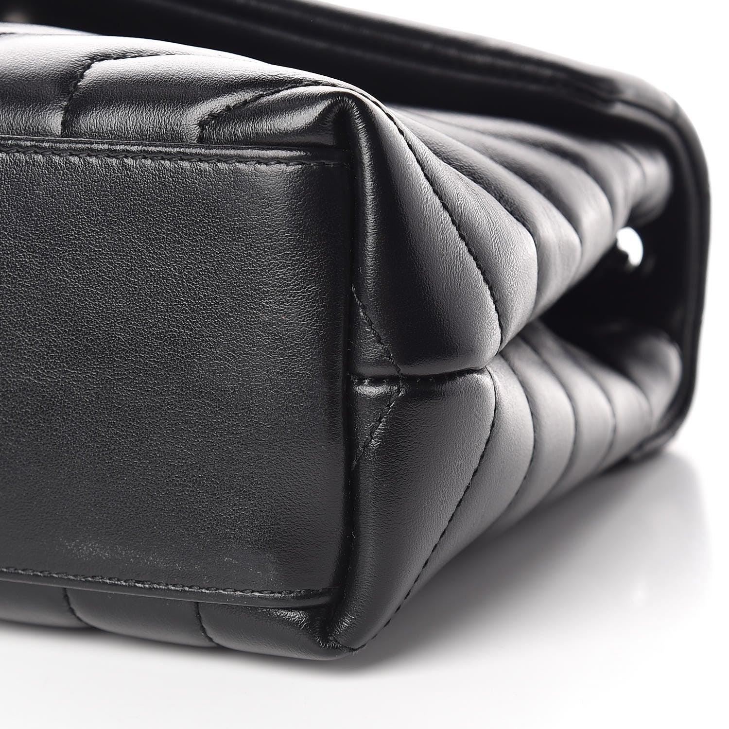 Saint Laurent Calfskin Y Quilted Monogram Small Loulou Chain Satchel Black 11 of 11