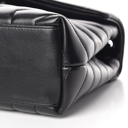 Saint Laurent Calfskin Y Quilted Monogram Small Loulou Chain Satchel Black 11 of 11