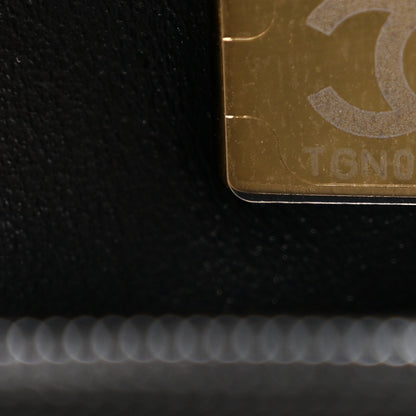 Chanel Shiny Caviar Quilted Turnlock Top Handle Wallet On Chain WOC Black 7 of 11