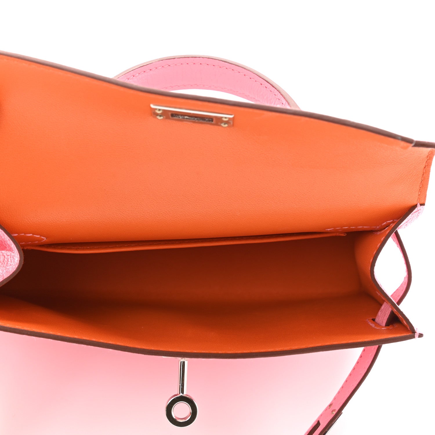 Hermes Chevre Mysore Verso Mini Kelly Sellier 20 Rose Confetti Sanguine 5 of 13