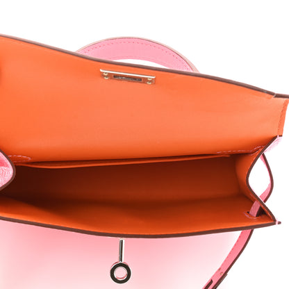 Hermes Chevre Mysore Verso Mini Kelly Sellier 20 Rose Confetti Sanguine 5 of 13