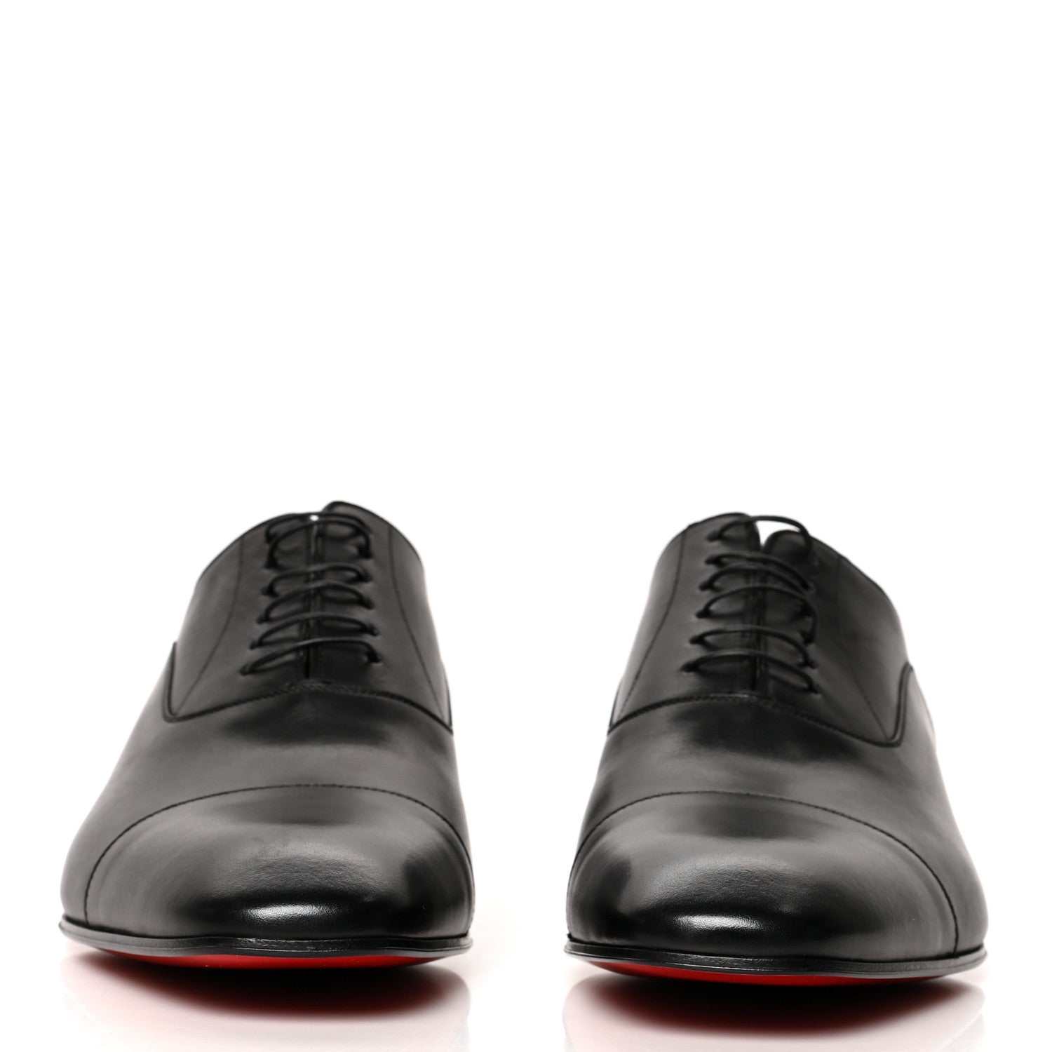 Christian Louboutin Calfskin Mens Greggo Flat Oxfords 45.5 Black 2 of 8