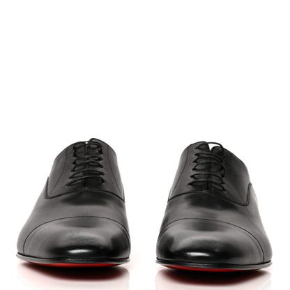 Christian Louboutin Calfskin Mens Greggo Flat Oxfords 45.5 Black 2 of 8