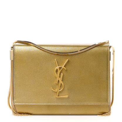 Saint Laurent Grain De Poudre Monogram Small Kate Slide Chain Crossbody Box Bag Gold 1 of 12
