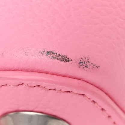 Balenciaga Signature Grained Calfskin Logo XXS Ville Top Handle Bag Rose Bubblegum Black 13 of 13