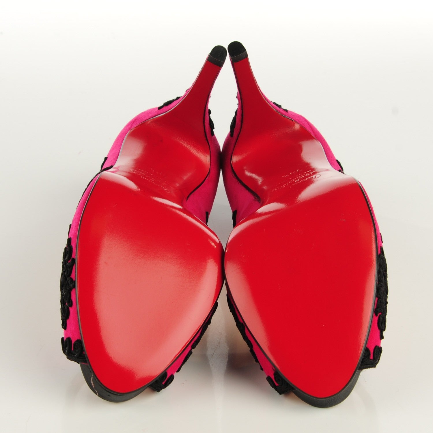 Christian Louboutin Suede Very Brode 120 Pumps 38.5 Fuxia 5 of 6