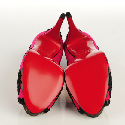Christian Louboutin Suede Very Brode 120 Pumps 38.5 Fuxia 5 of 6