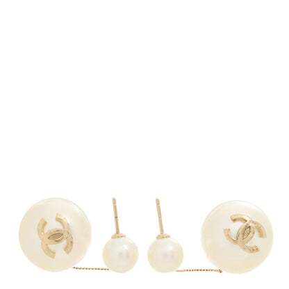 Chanel Pearl CC Chain Drop Earrings 3 of 3