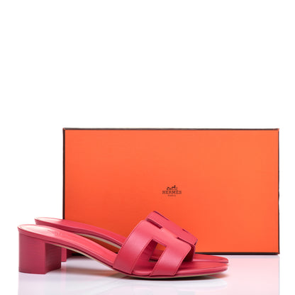 Hermes Calfskin Oasis Sandals 39 Fuschia 9 of 9
