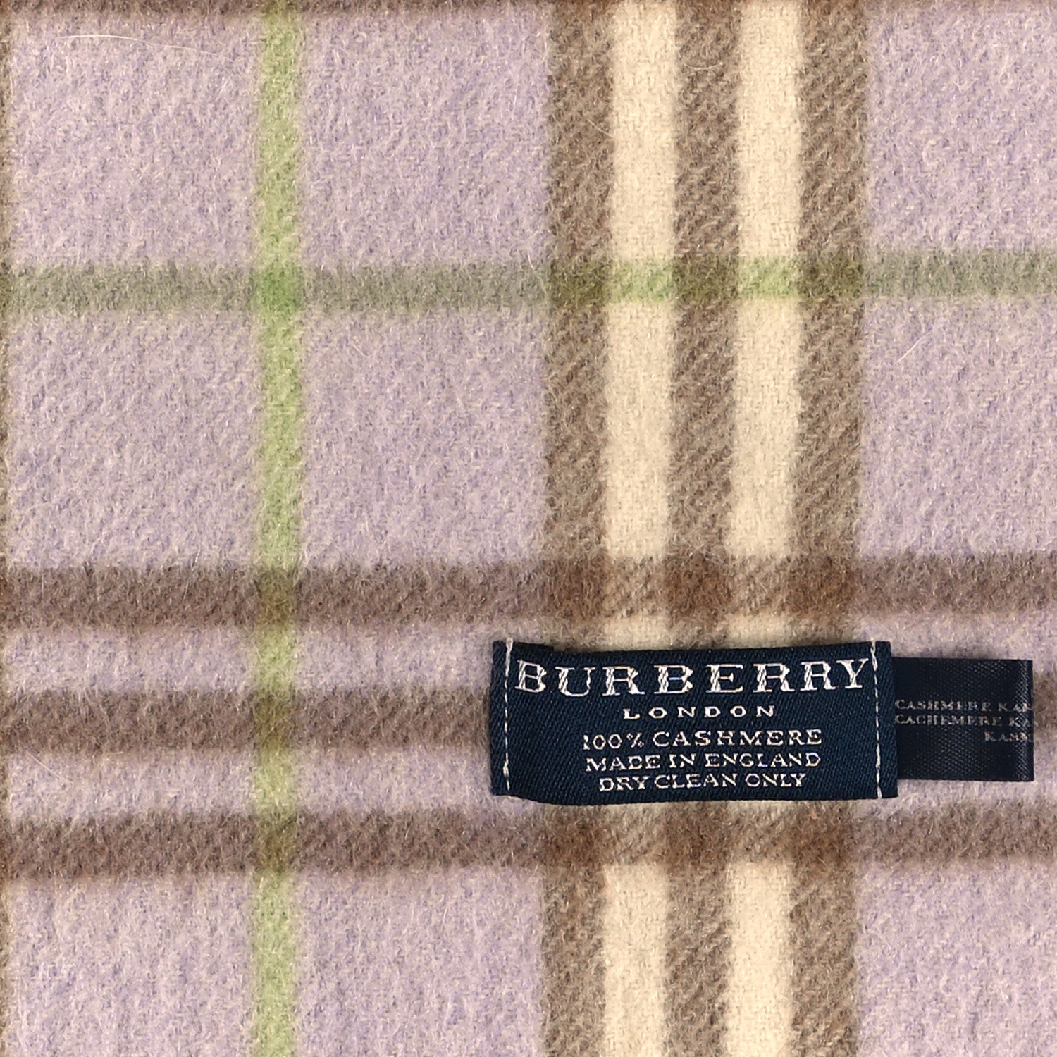 Burberry Cashmere Check Fringe Scarf Pink 3 of 3