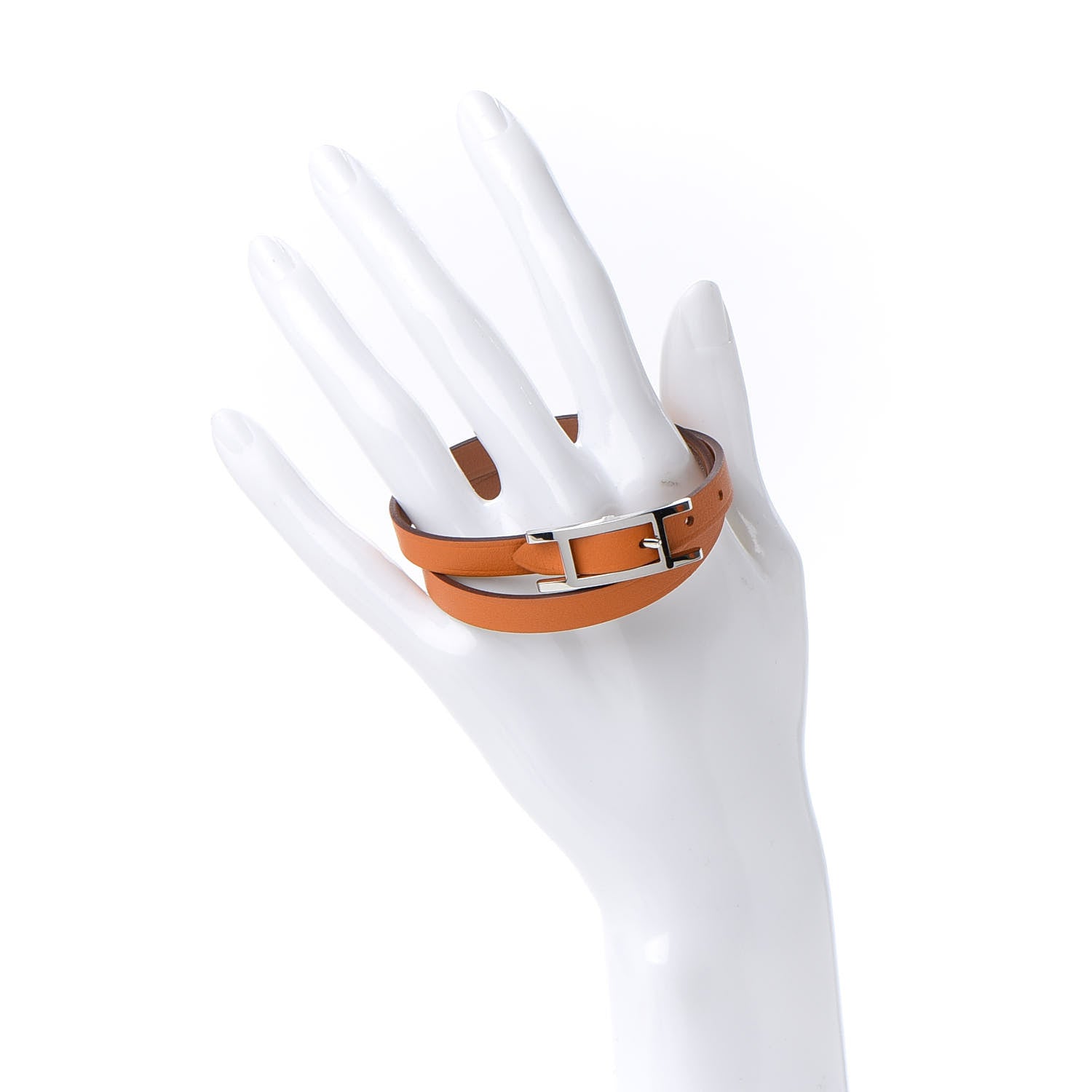 Hermes Swift Behapi Double Tour Bracelet Orange 2 of 5