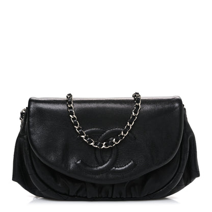 Chanel Lambskin Half Moon Wallet On Chain WOC Black 1 of 12