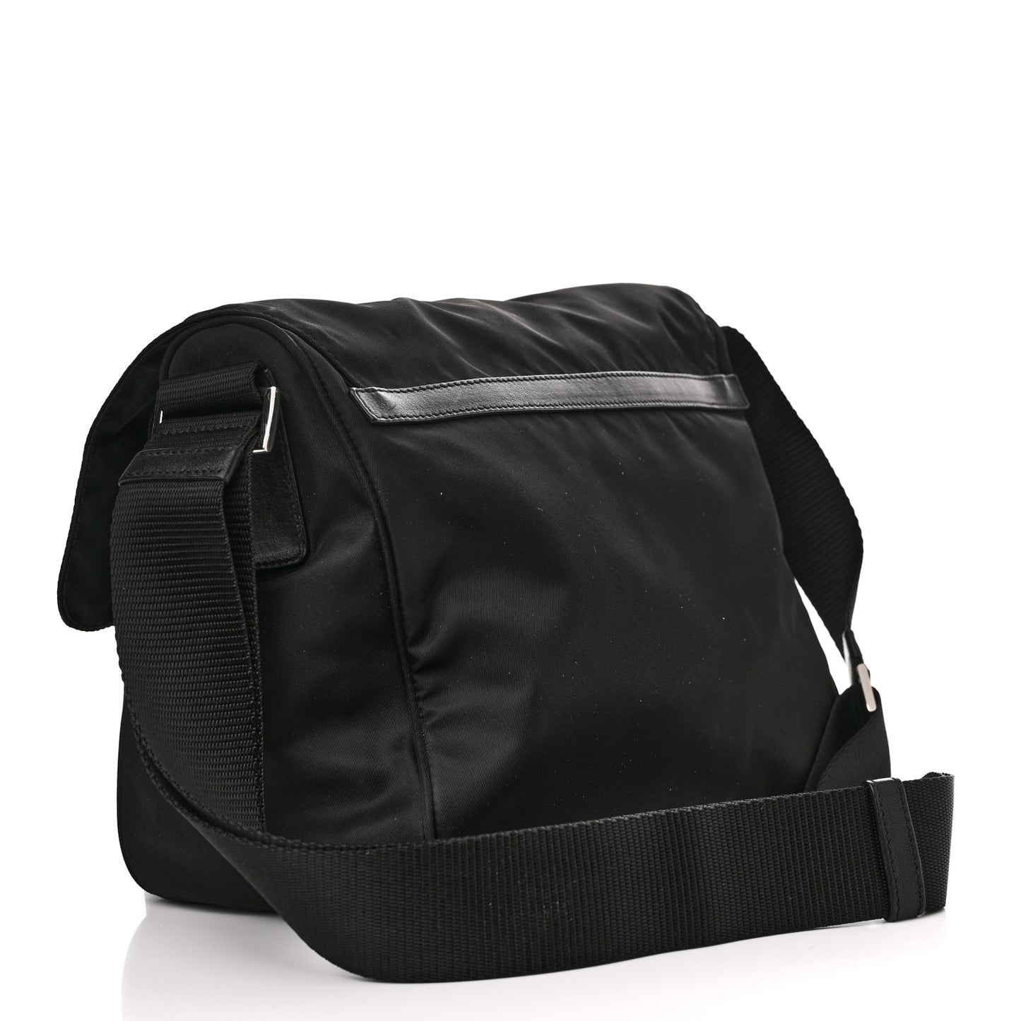 Nylon Vela Messenger Bag Black