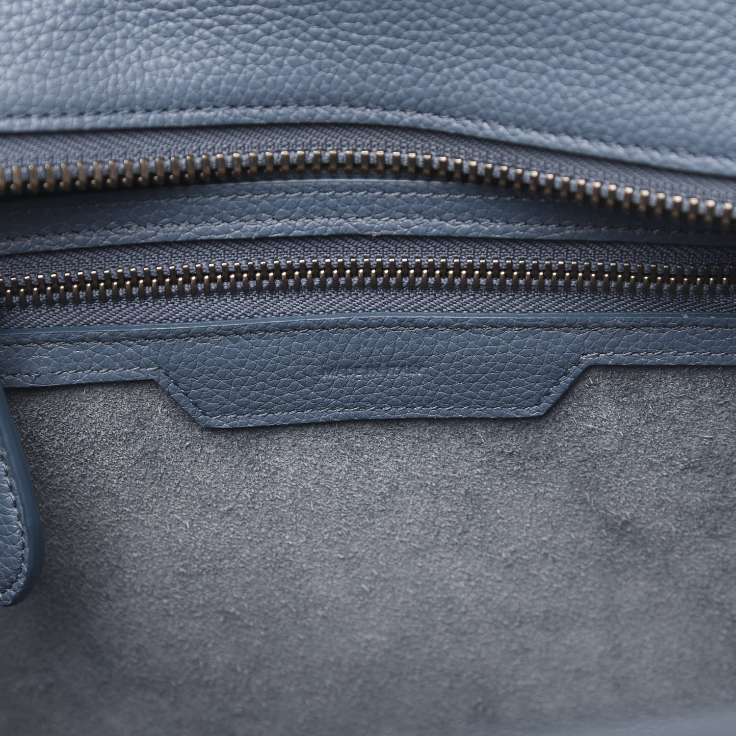 Celine Drummed Calfskin Micro Luggage Slate 6 of 10