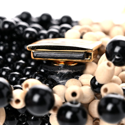 Fendi Acrylic Wood Beaded Pico Baguette Charm Natural 6 of 6