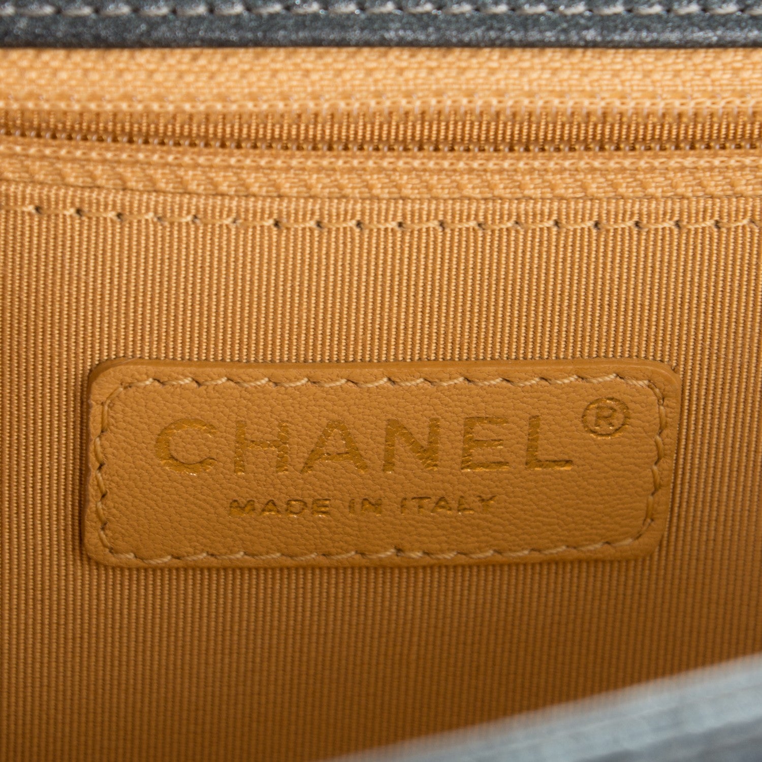 Chanel Metallic Calfskin Quilted Large Boy Flap Dark Grey 7 of 8