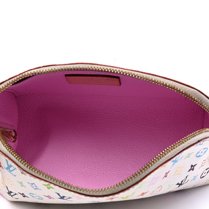 Louis Vuitton Monogram Multicolor Cosmetic Pouch White Litchi 3 of 7