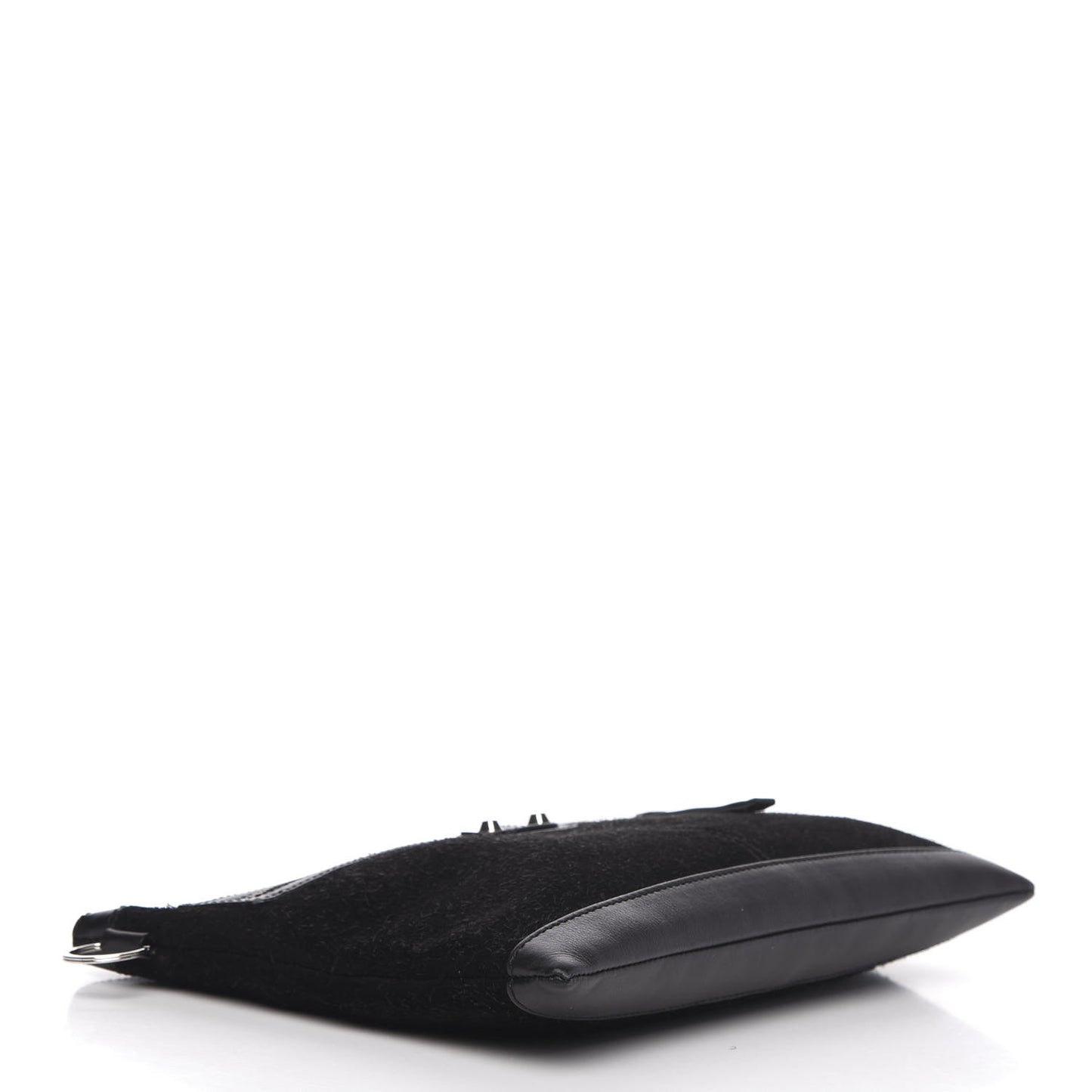Suede Arena Lambskin Classic Hardware City Medium Pouch Black