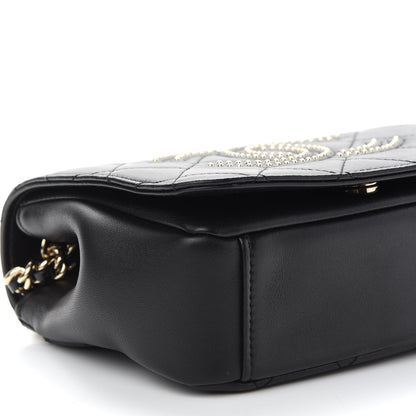 Chanel Lambskin Quilted Studded CC Flap Black 8 of 9