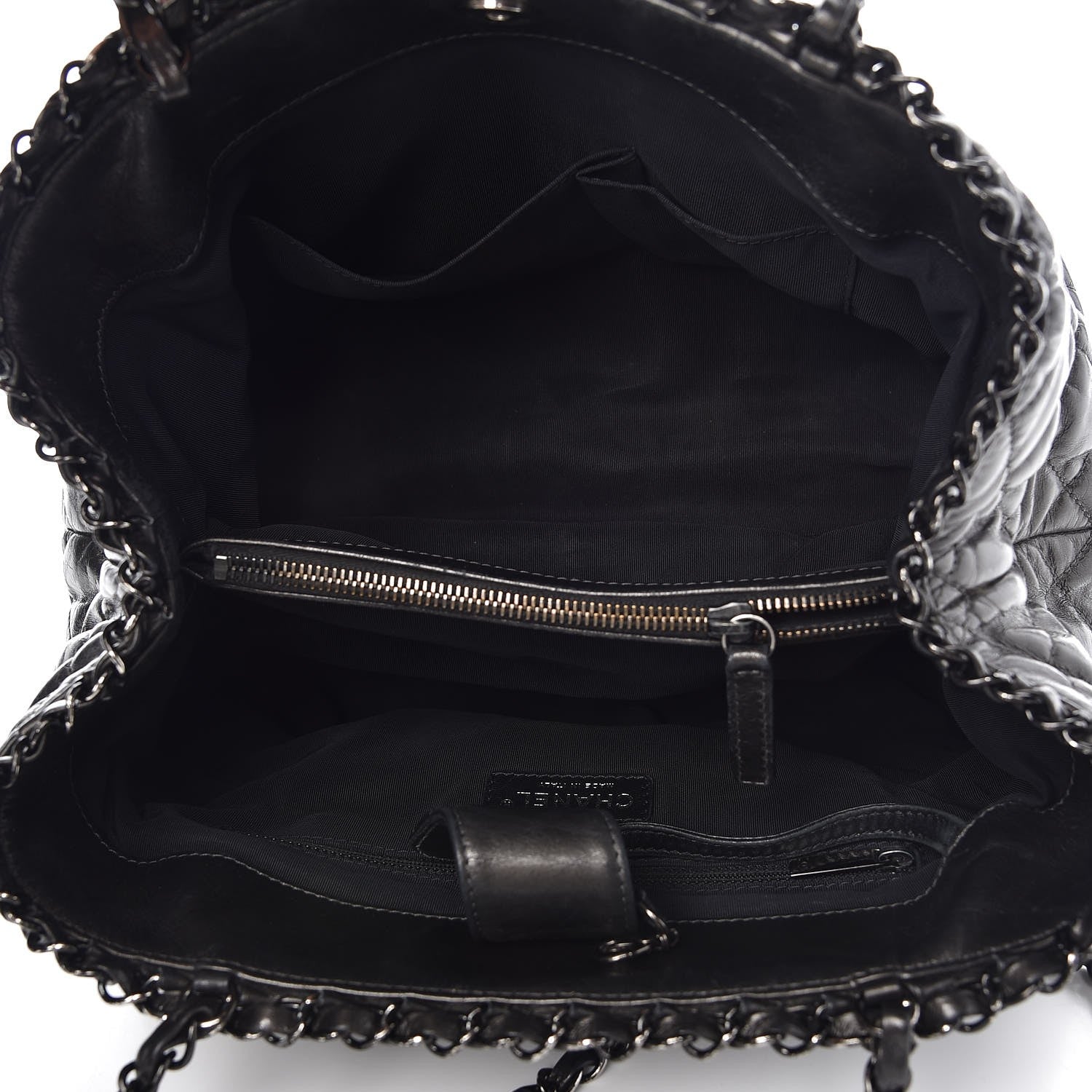 Chanel Calfskin Quilted Small Chain Me Tote Dark Grey 5 of 7