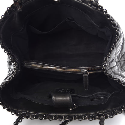 Chanel Calfskin Quilted Small Chain Me Tote Dark Grey 5 of 7
