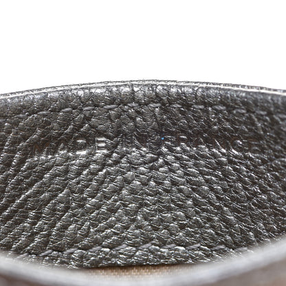 Chanel Metallic Goatskin CC Button Card Holder Silver 11 of 14