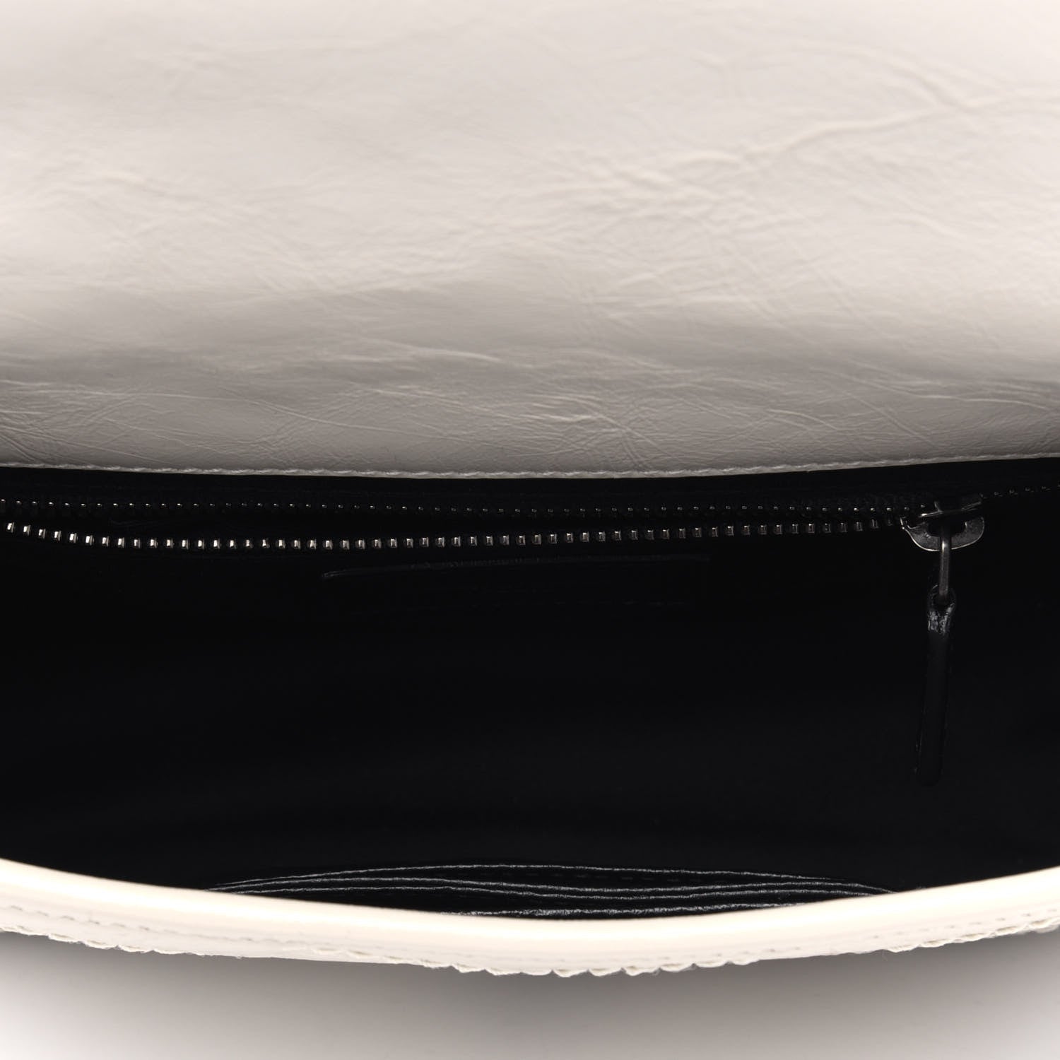 Saint Laurent Crinkled Calfskin Matelasse Monogram Niki Chain Wallet Crema Soft 4 of 4