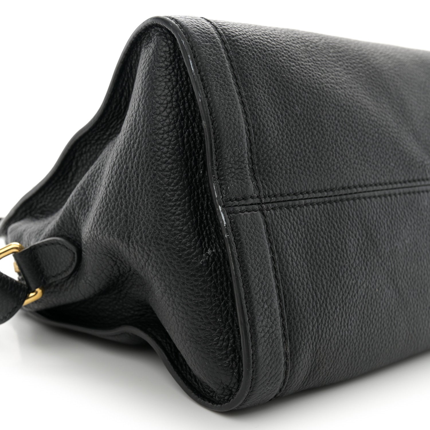 Alexander McQueen Pebbled Calfskin Small Skull Padlock Zip Around Tote Black 10 of 19