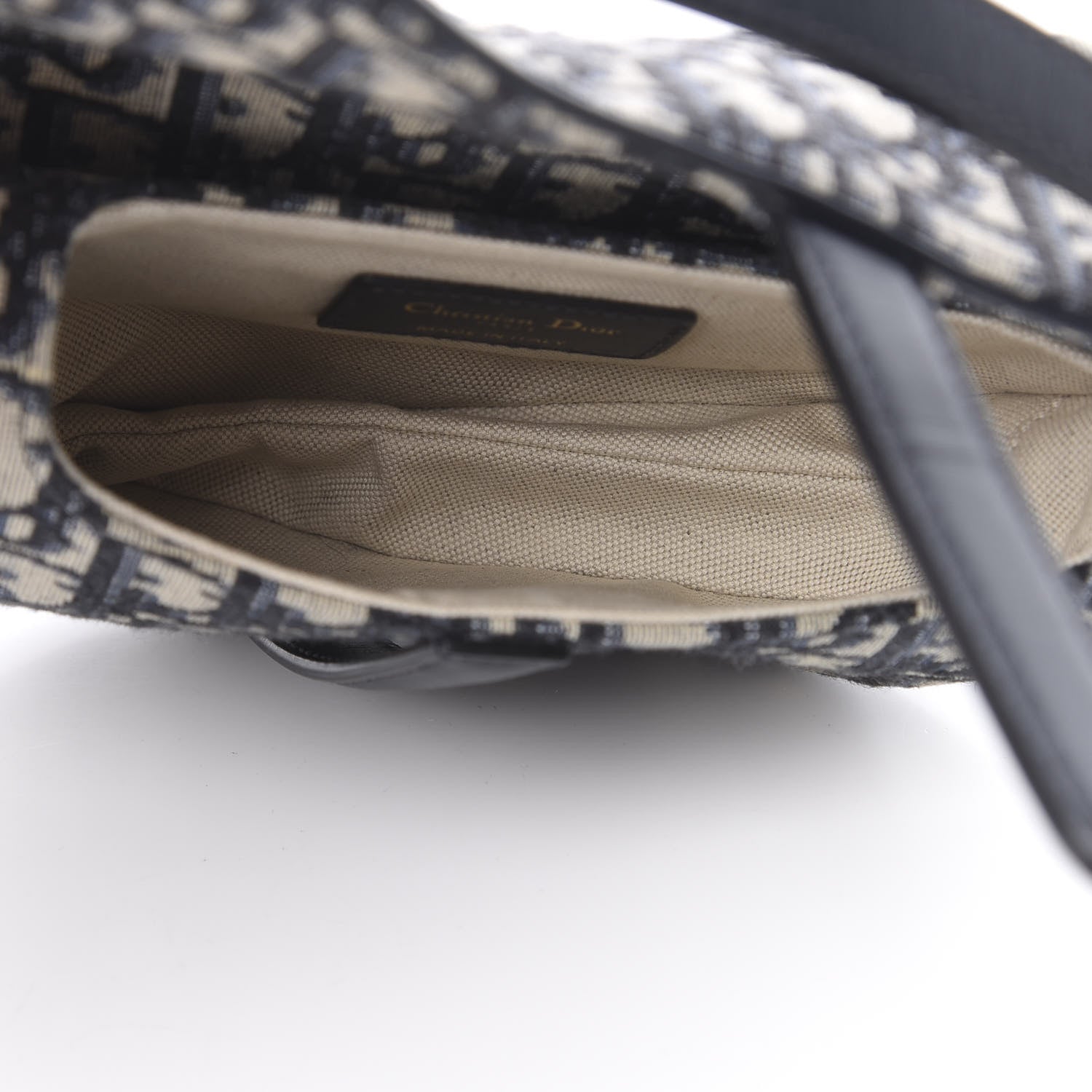 Christian Dior Oblique Mini Saddle Bag Blue 5 of 10