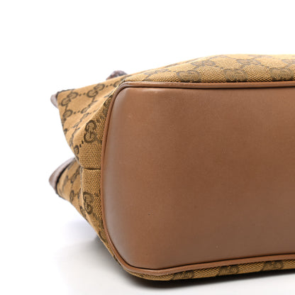 Gucci Monogram Woven Handle Tote Tan 7 of 8