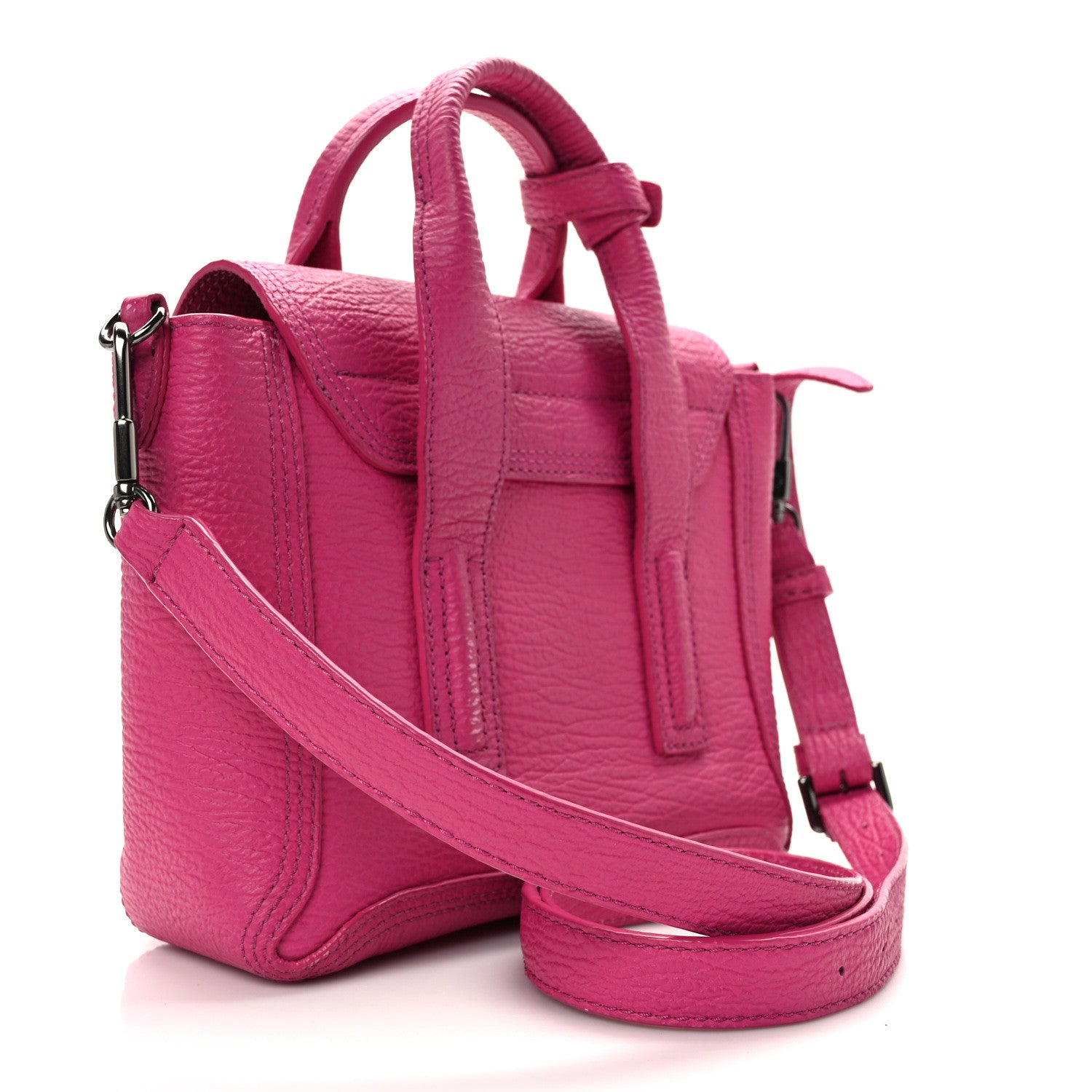 3.1 Phillip Lim Textured Calfskin Mini Pashli Satchel Bright Fuchsia 3 of 13
