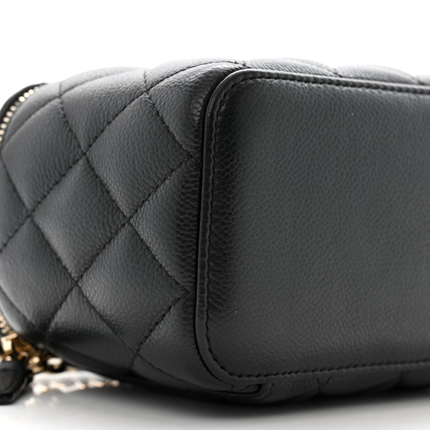 Chanel Caviar Quilted Small Tiny CC Vanity Case With Chain Black 9 of 12