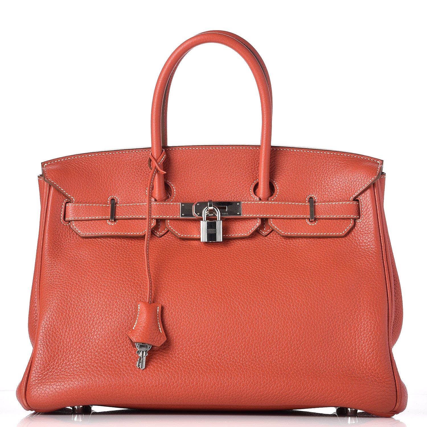 Hermes Taurillon Clemence Birkin 35 Sanguine 1 of 33