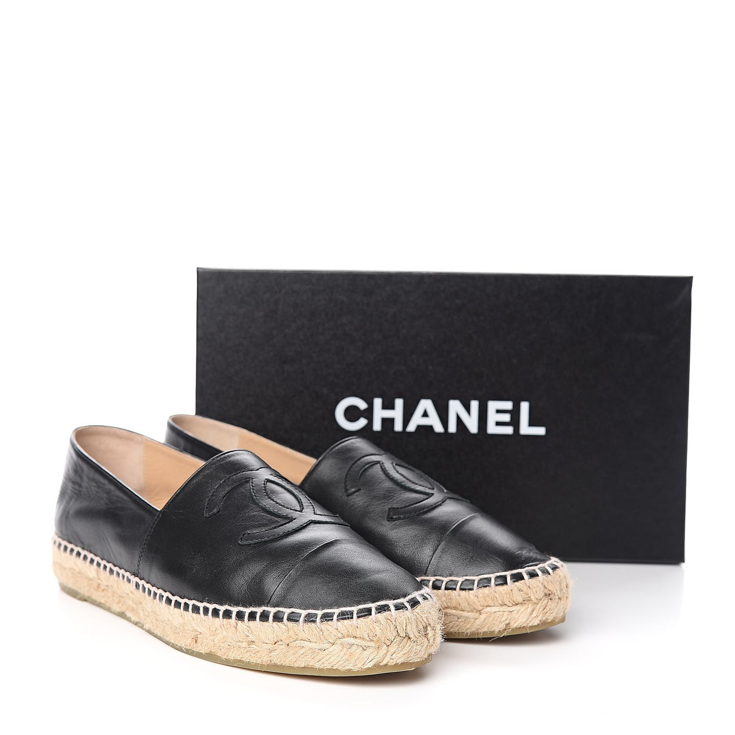 Lambskin CC Espadrilles 39 Black