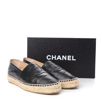 Chanel Lambskin CC Espadrilles 39 Black 11 of 11